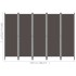 Biombo divisor de 5 paneles gris antracita 250x180