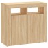 Aparador con luces LED roble Sonoma 80x35x75