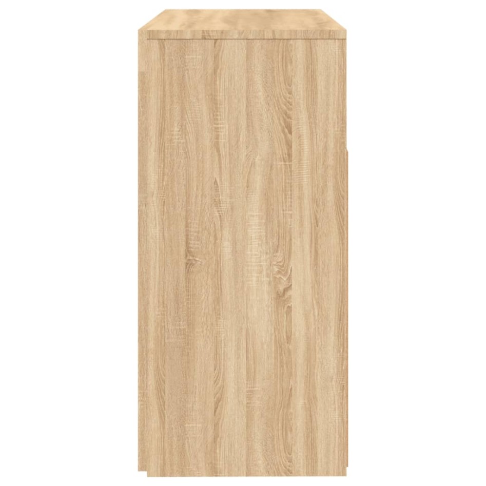 Aparador con luces LED roble Sonoma 80x35x75