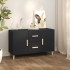 Aparador de madera de ingeniería negro 100x36x60