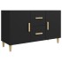 Aparador de madera de ingeniería negro 100x36x60