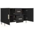 Aparador de madera de ingeniería negro 100x36x60
