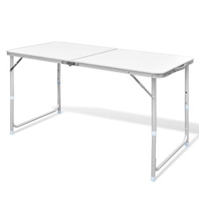 Mesa de camping plegable ajustable 120x60
