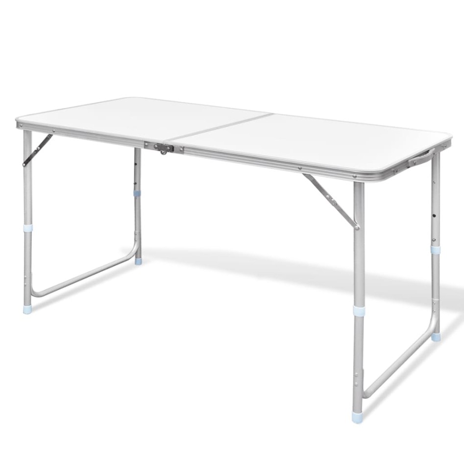 Mesa de camping plegable ajustable 120x60