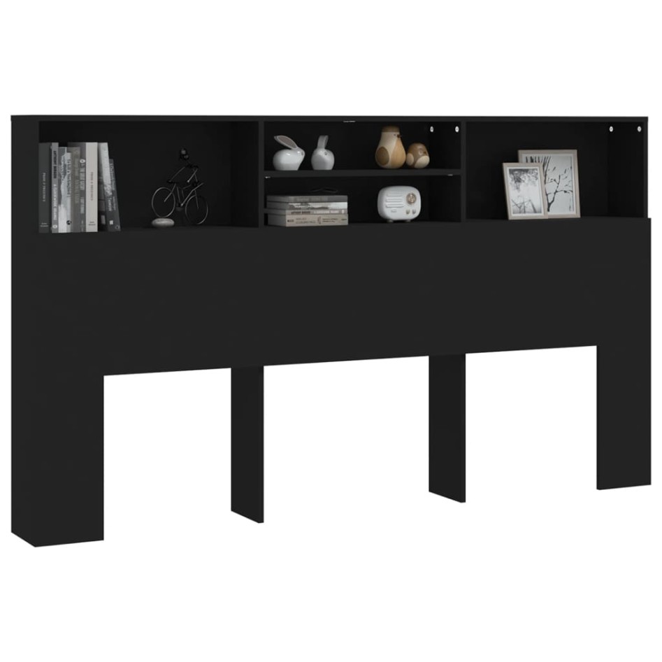 Mueble cabecero negro 180x19x103,5