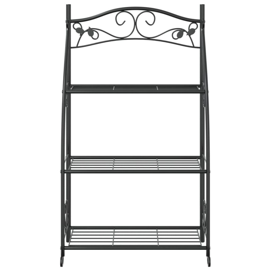 Estantería para flores acero negro 56x30x96