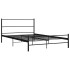 Estructura de cama sin colchón metal negro 120x200
