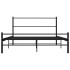 Estructura de cama sin colchón metal negro 120x200