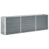 Arriate elevado de jardín acero galvanizado gris 240x40x77