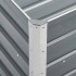 Arriate elevado de jardín acero galvanizado gris 240x40x77