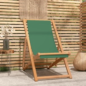 Silla de playa plegable madera maciza de teca