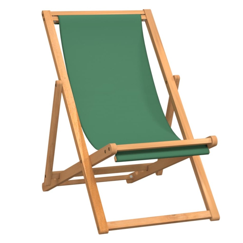 Silla de playa plegable madera maciza de teca