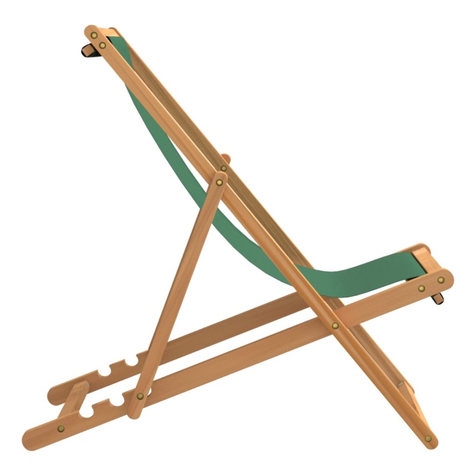 Silla de playa plegable madera maciza de teca