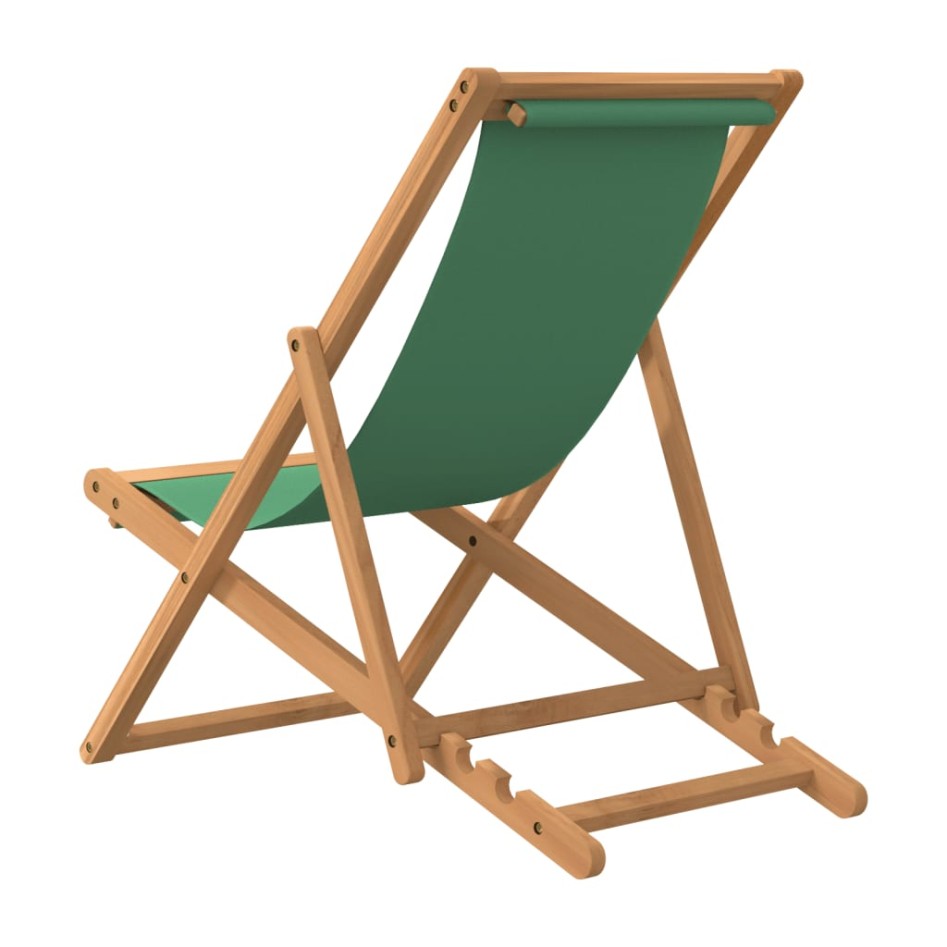 Silla de playa plegable madera maciza de teca