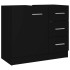 Armario para lavabo madera contrachapada negro 63x30x54