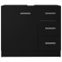 Armario para lavabo madera contrachapada negro 63x30x54