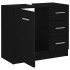 Armario para lavabo madera contrachapada negro 63x30x54