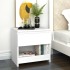 Mesitas de noche 2 uds madera contrachapada blanco 40x30x39