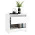 Mesitas de noche 2 uds madera contrachapada blanco 40x30x39
