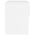 Mesitas de noche 2 uds madera contrachapada blanco 40x30x39