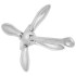 Ancla plegable hierro maleable plateado 6