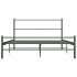 Estructura de cama sin colchón metal gris 120x200