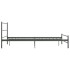 Estructura de cama sin colchón metal gris 120x200