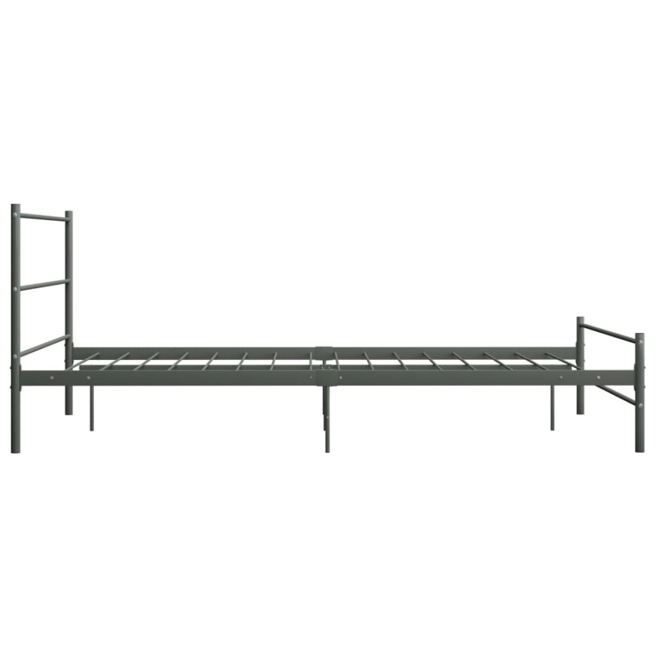 Estructura de cama sin colchón metal gris 120x200