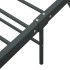 Estructura de cama sin colchón metal gris 120x200