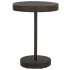 Mesa de jardín de ratán sintético marrón 75,5x106