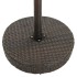 Mesa de jardín de ratán sintético marrón 75,5x106