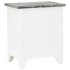 Mesita de noche madera de Paulownia gris y blanca 38x28x45