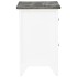 Mesita de noche madera de Paulownia gris y blanca 38x28x45