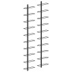 Botelleros de pared para 20 botellas 2 unidades metal negro