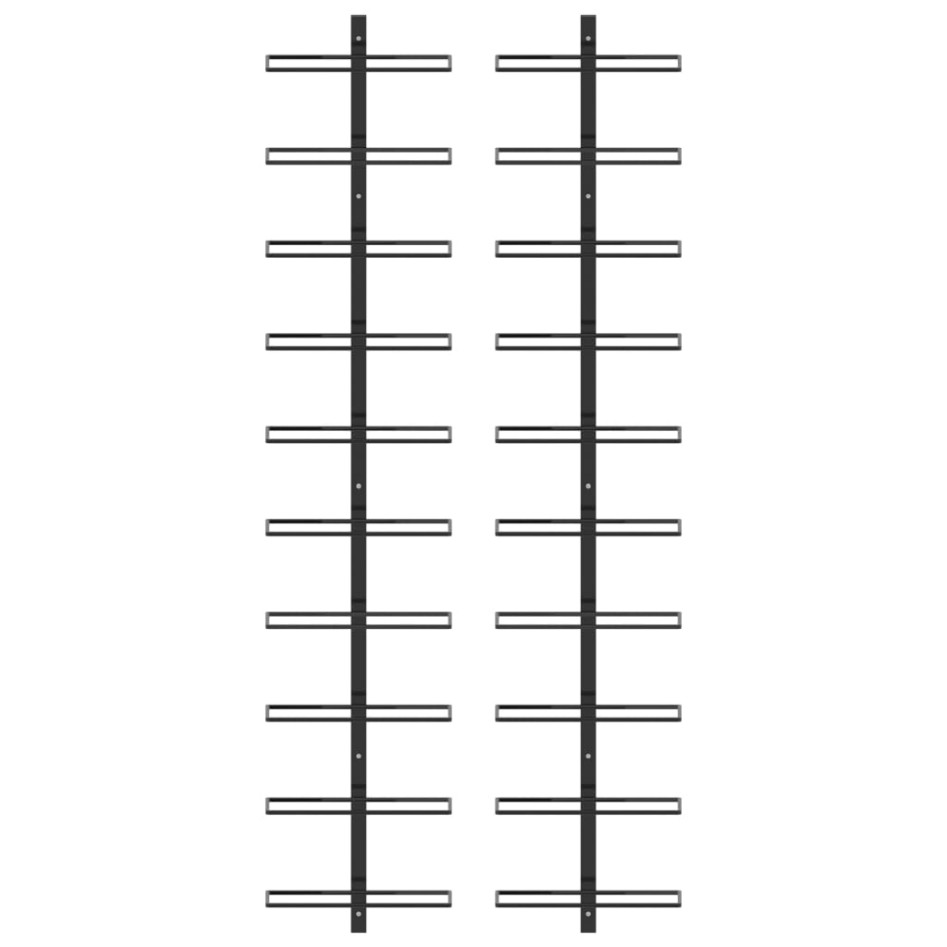 Botelleros de pared para 20 botellas 2 unidades metal