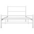 Estructura de cama sin colchón metal blanco 90x200