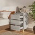 Mesita de noche con patas madera maciza gris Sonoma 40x35x69