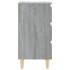 Mesita de noche con patas madera maciza gris Sonoma 40x35x69