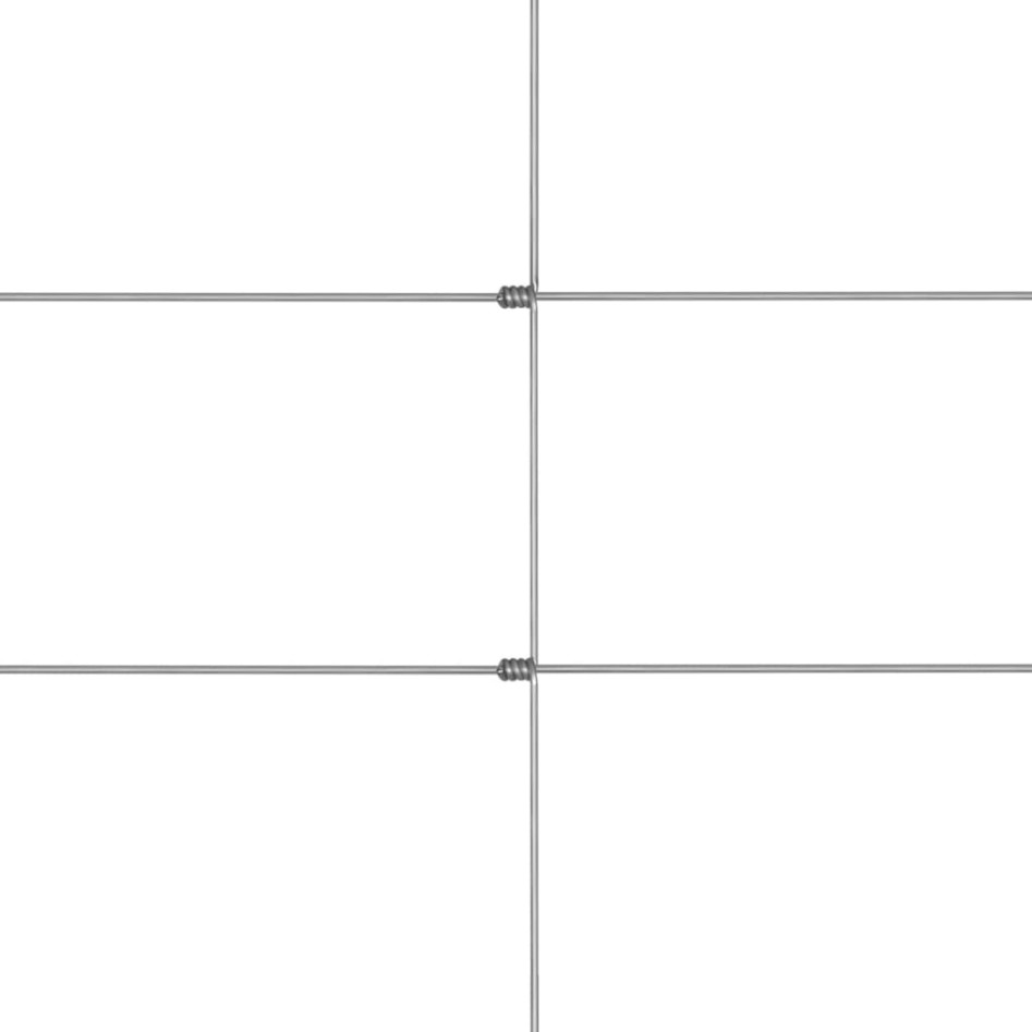 Valla de jardín de acero galvanizado plateado 50x1,5