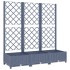 Jardinera con enrejado PP azul gris 120x40x121,5
