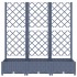 Jardinera con enrejado PP azul gris 120x40x121,5