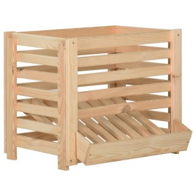 Caja para patatas madera maciza de pino 60x40x50