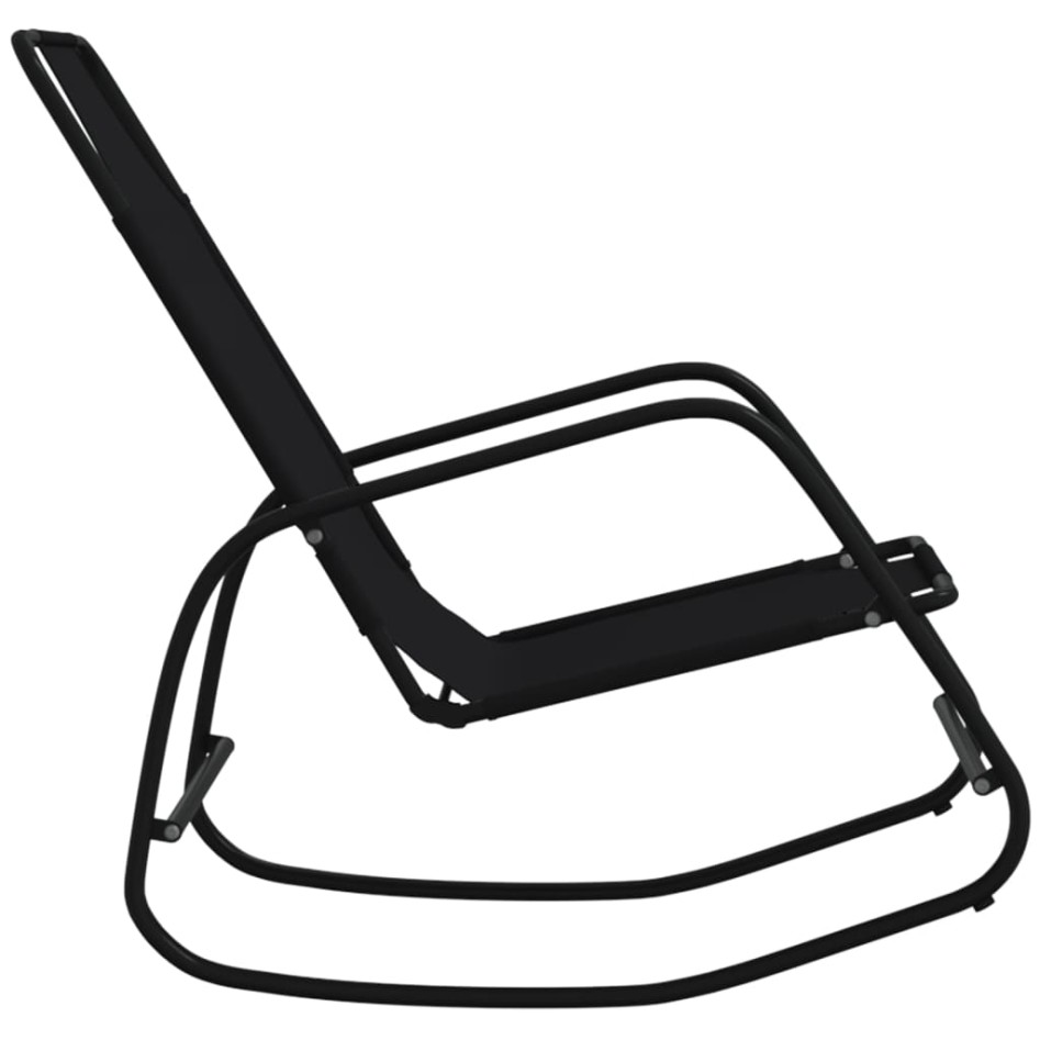 Tumbona mecedora 2 unidades de acero y textilene