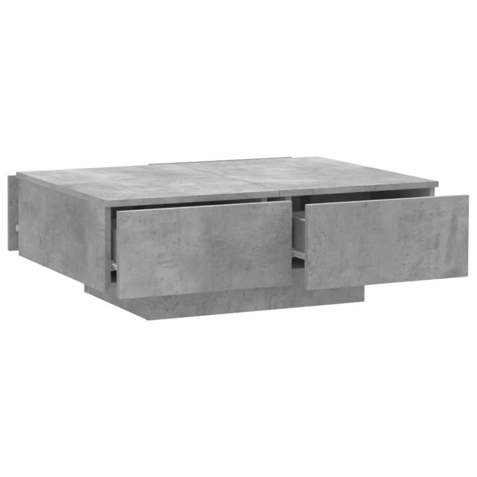 Mesa de centro madera de ingeniería gris hormigón 90x60x31