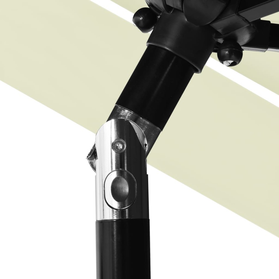 Sombrilla jardín de 3 niveles con palo de aluminio arena 2,5