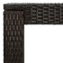 Mesa alta para jardín ratán sintético marrón 60,5x60,5x110,5