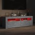 Mueble de TV con luces LED gris hormigón 120x35x40