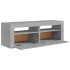 Mueble de TV con luces LED gris hormigón 120x35x40