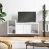 Mueble de TV madera contrachapada blanco brillo 100x35x55