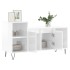 Mueble de TV madera contrachapada blanco brillo 100x35x55
